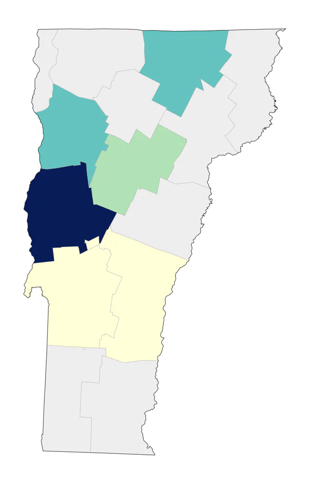 Graylag Goose county map
