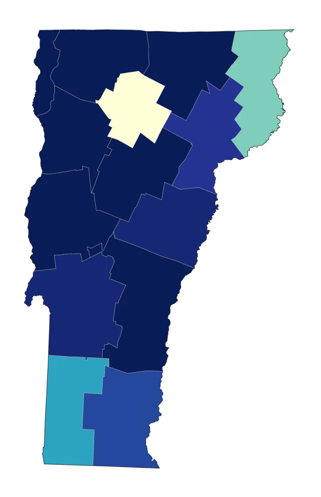 Great Black-backed Gull county map
