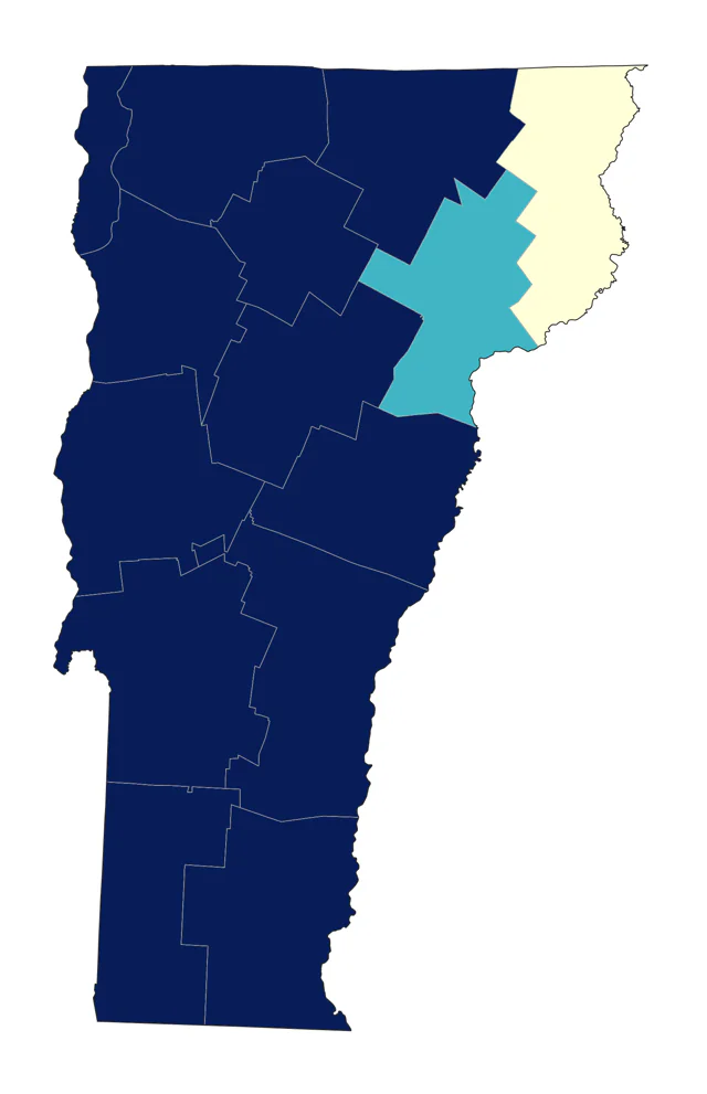 Greater Scaup county map