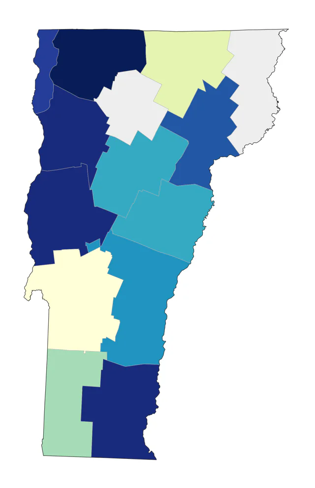 Greater White-fronted Goose county map