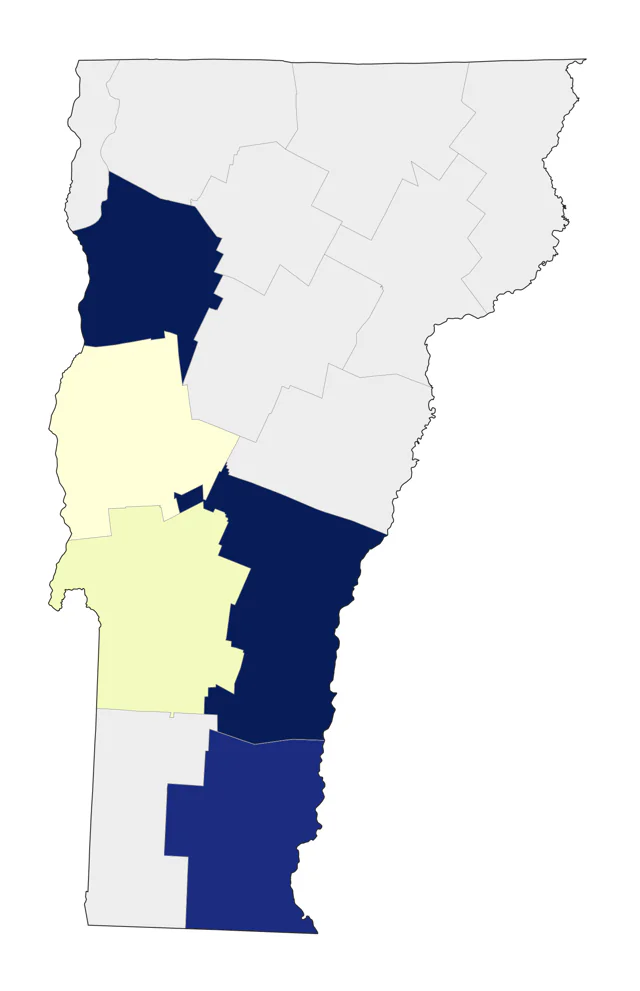Helmeted Guineafowl county map