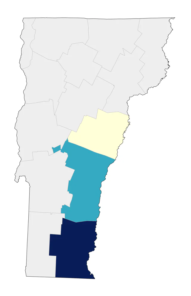Henslow's Sparrow county map