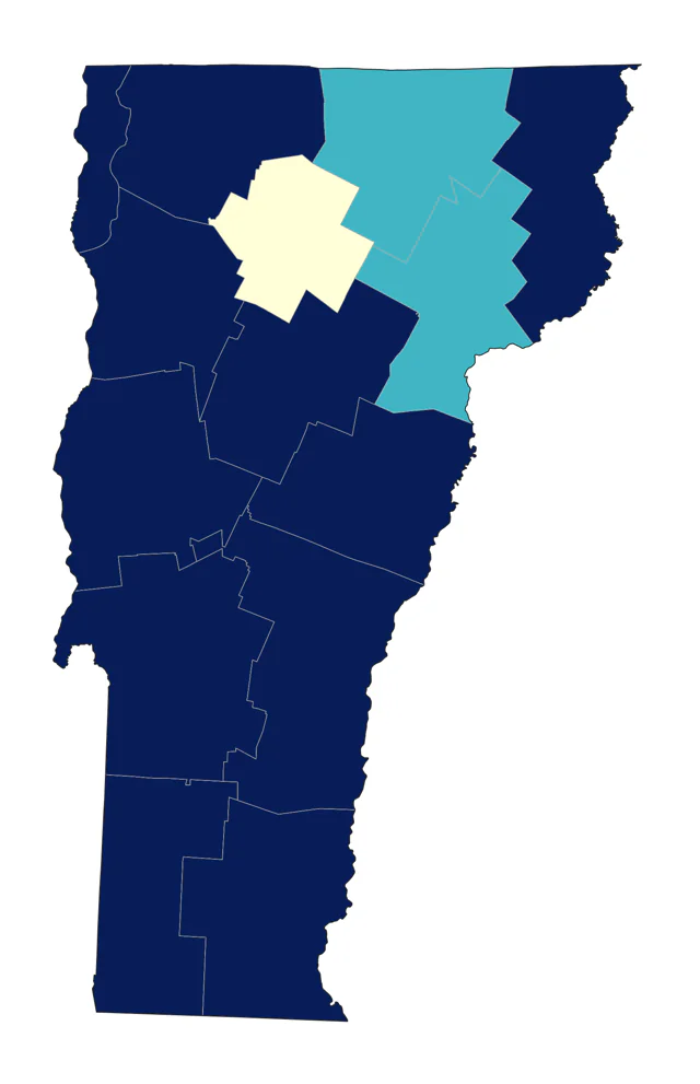 Horned Lark county map