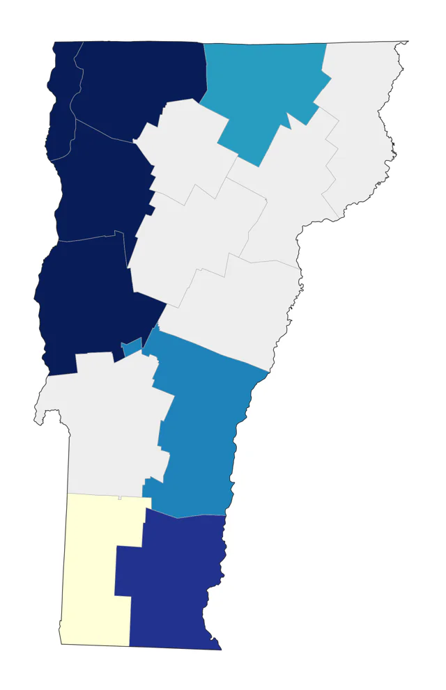 Hudsonian Godwit county map