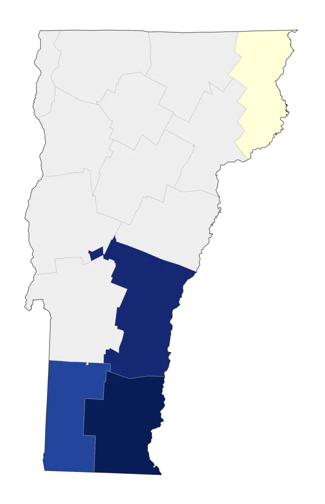 Kentucky Warbler county map