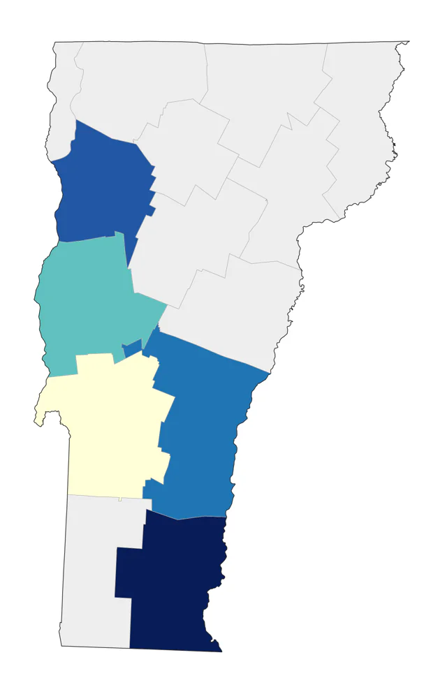 Lark Sparrow county map