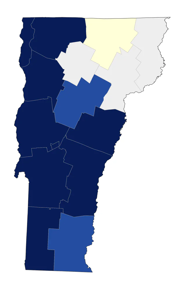Least Bittern county map