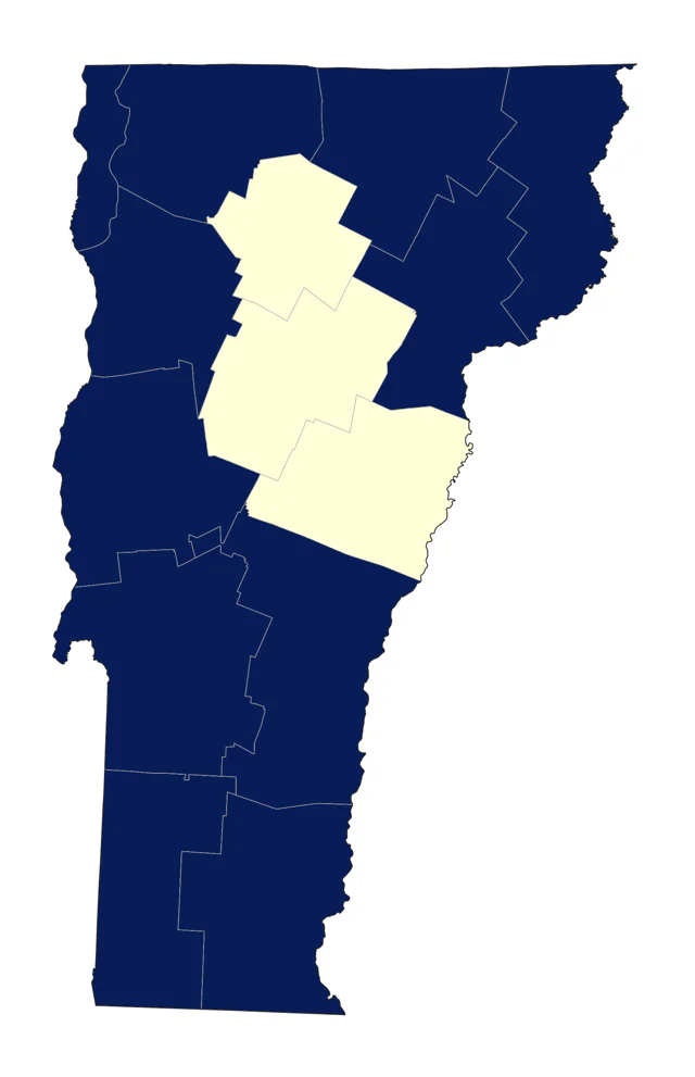 Lincoln's Sparrow county map