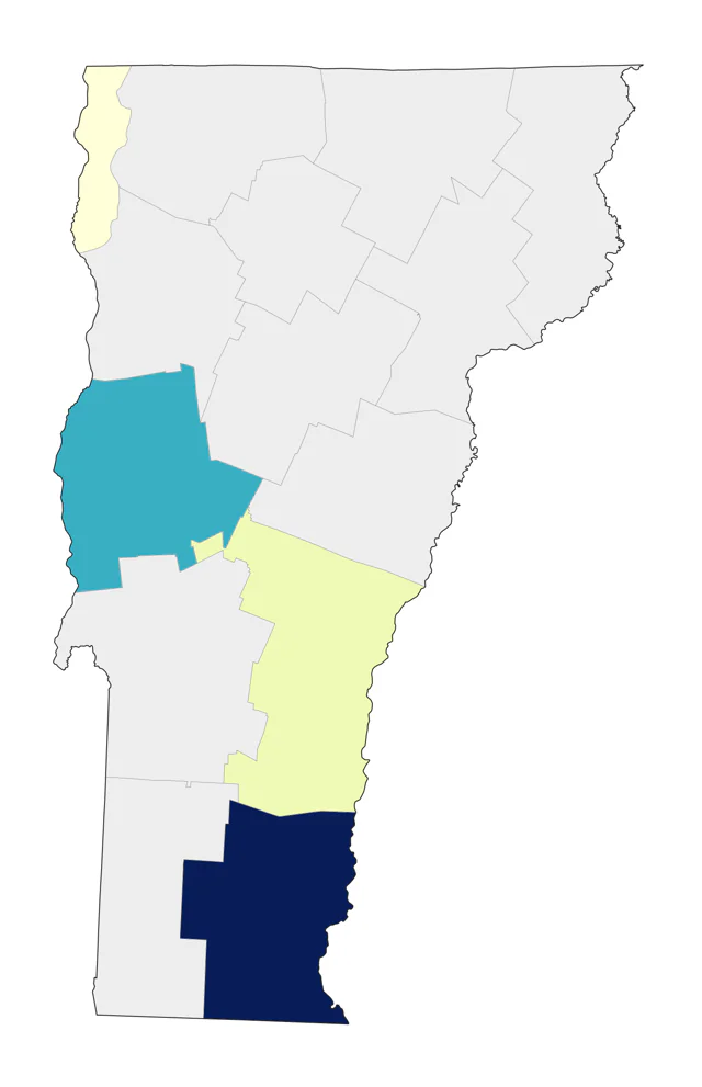 Loggerhead Shrike county map