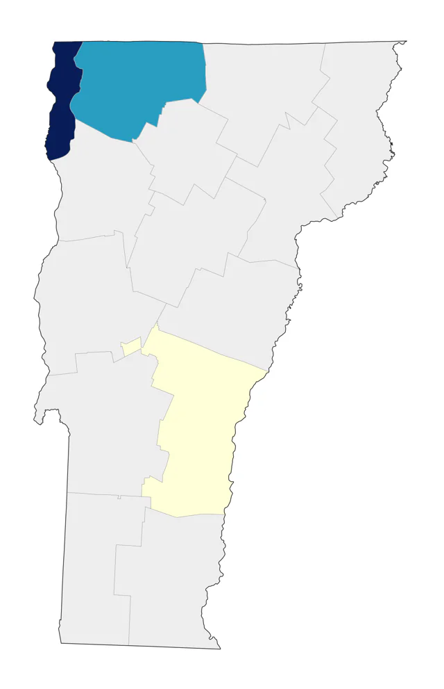 Marbled Godwit county map