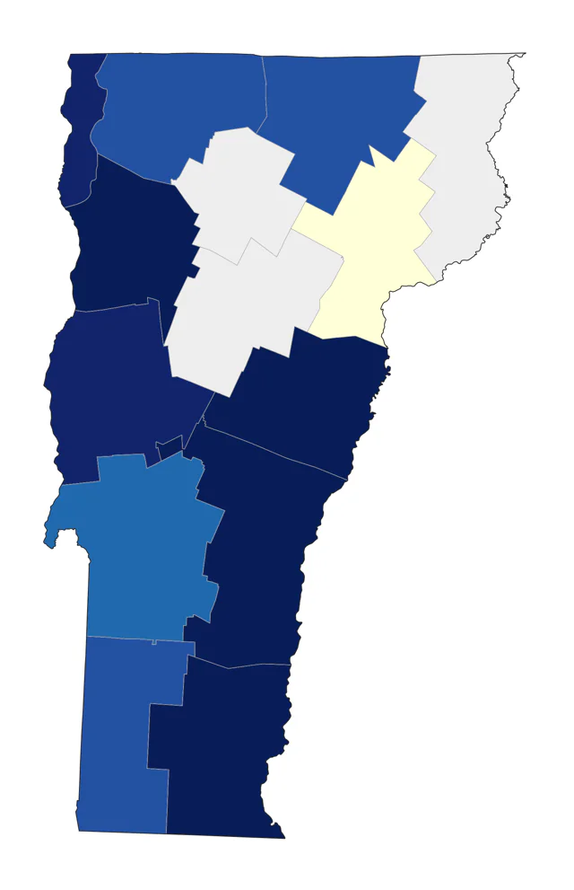 Mute Swan county map