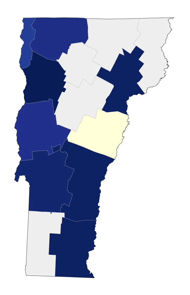 Nelson's Sparrow county map