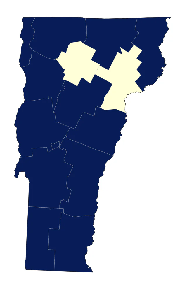 Northern Mockingbird county map