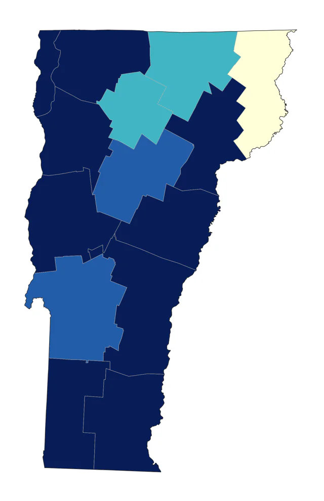Northern Pintail county map