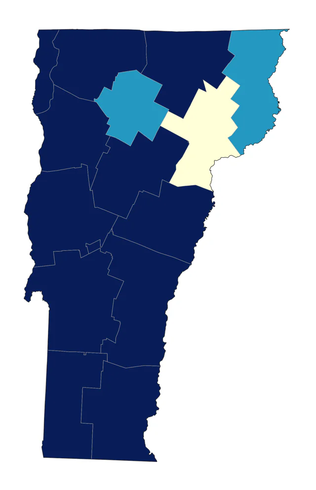 Northern Shoveler county map