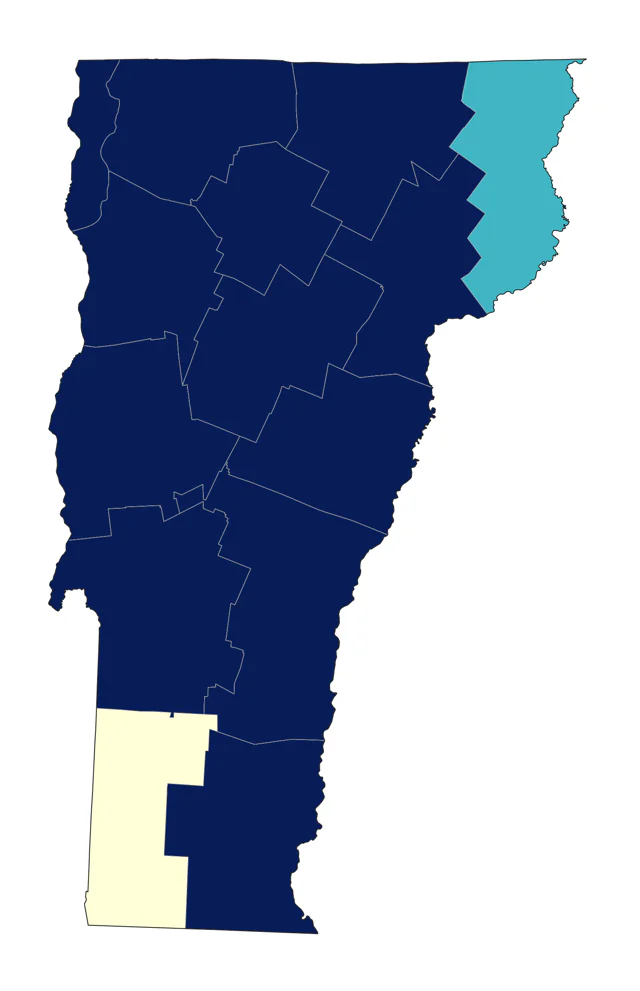 Northern Shrike county map
