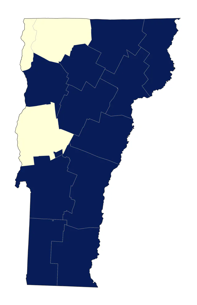 Olive-sided Flycatcher county map