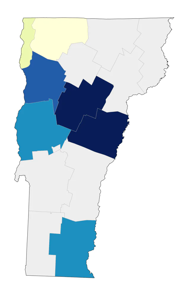 Pink-footed Goose county map