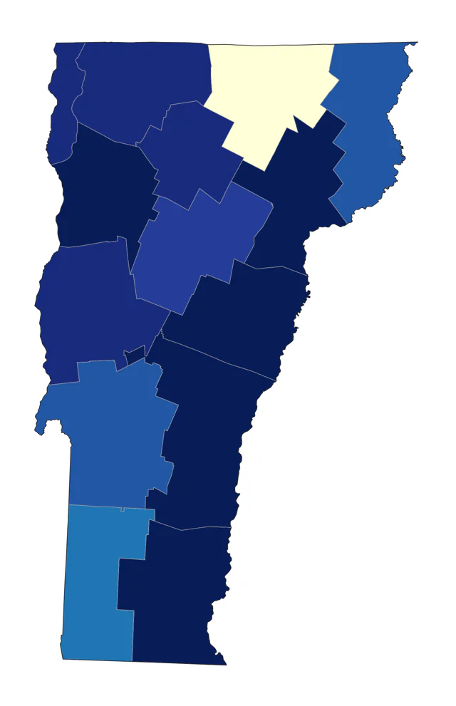 Red-throated Loon county map