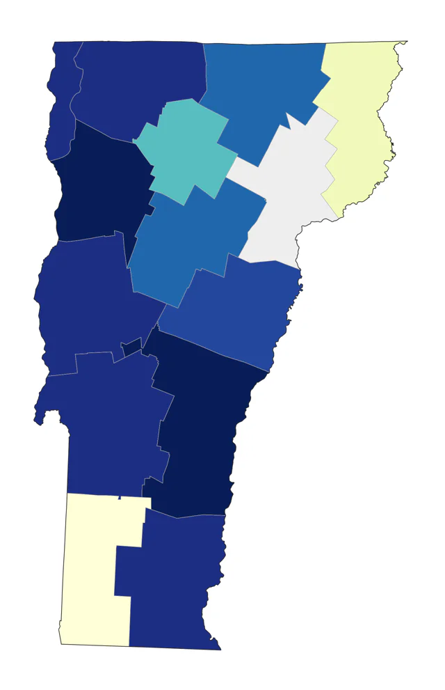 Ruddy Duck county map