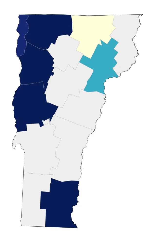 Ruddy Turnstone county map