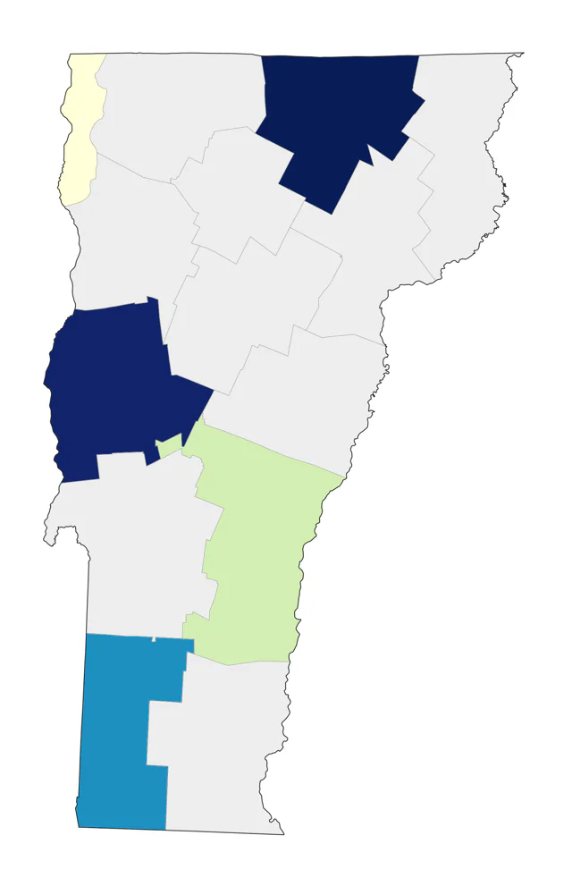 Rufous Hummingbird county map