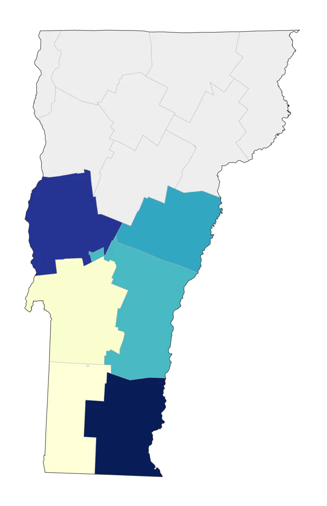Say's Phoebe county map