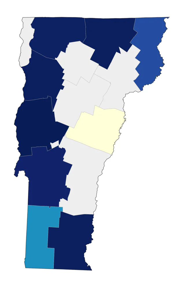 Sedge Wren county map