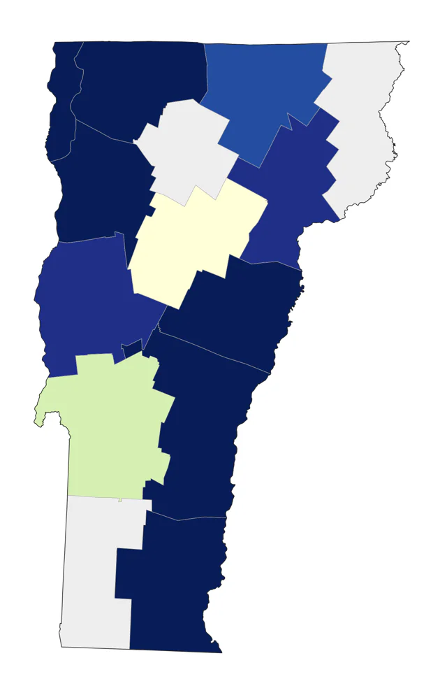 Short-billed Dowitcher county map