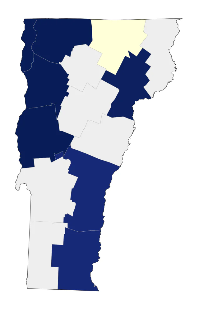 Stilt Sandpiper county map