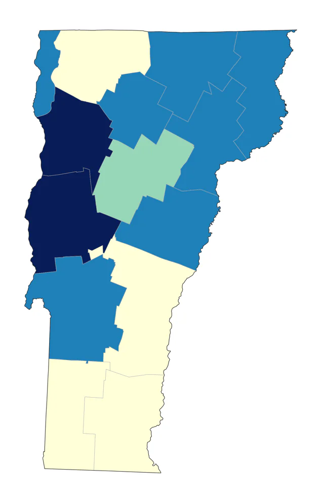 Surf Scoter county map