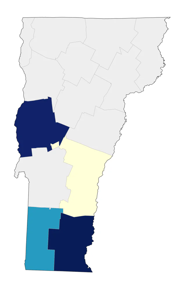 Swainson's Hawk county map