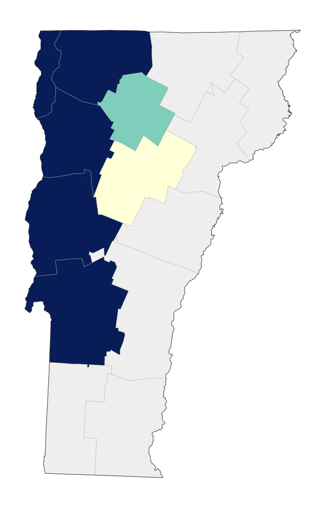 Trumpeter Swan county map