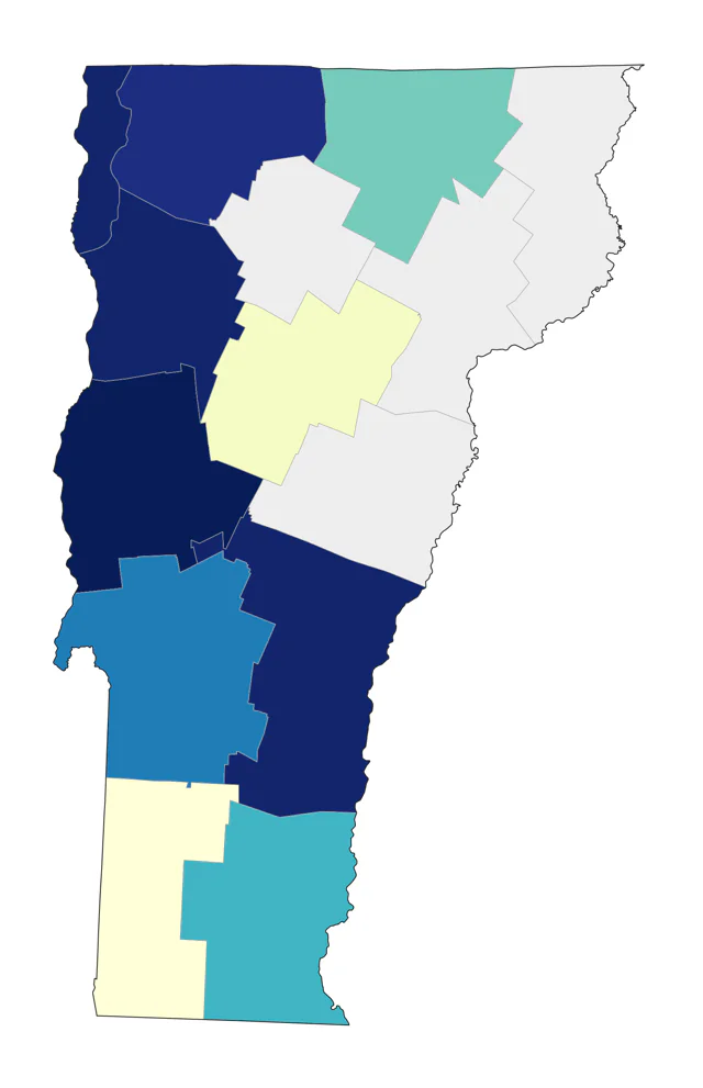 Tundra Swan county map