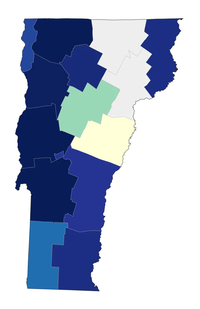 Western Cattle-Egret county map