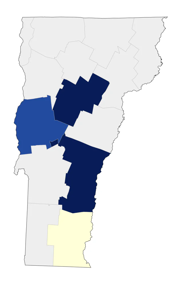 Western Kingbird county map
