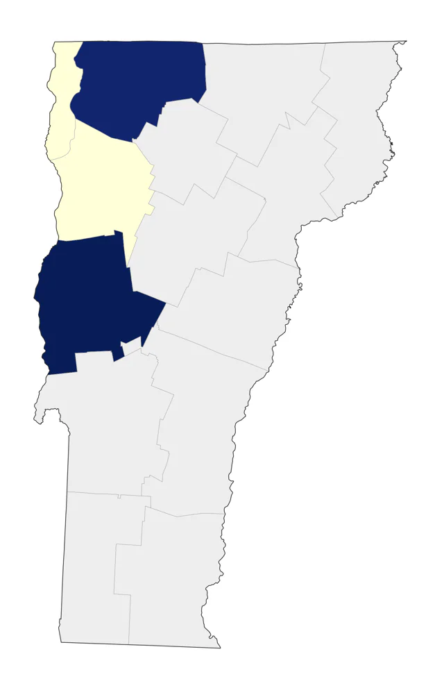 Western Sandpiper county map