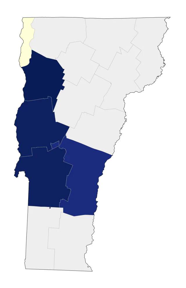 White Ibis county map