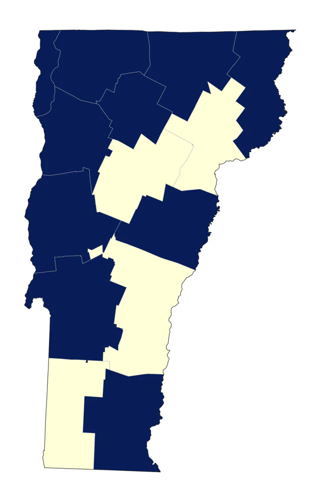 White-winged Scoter county map