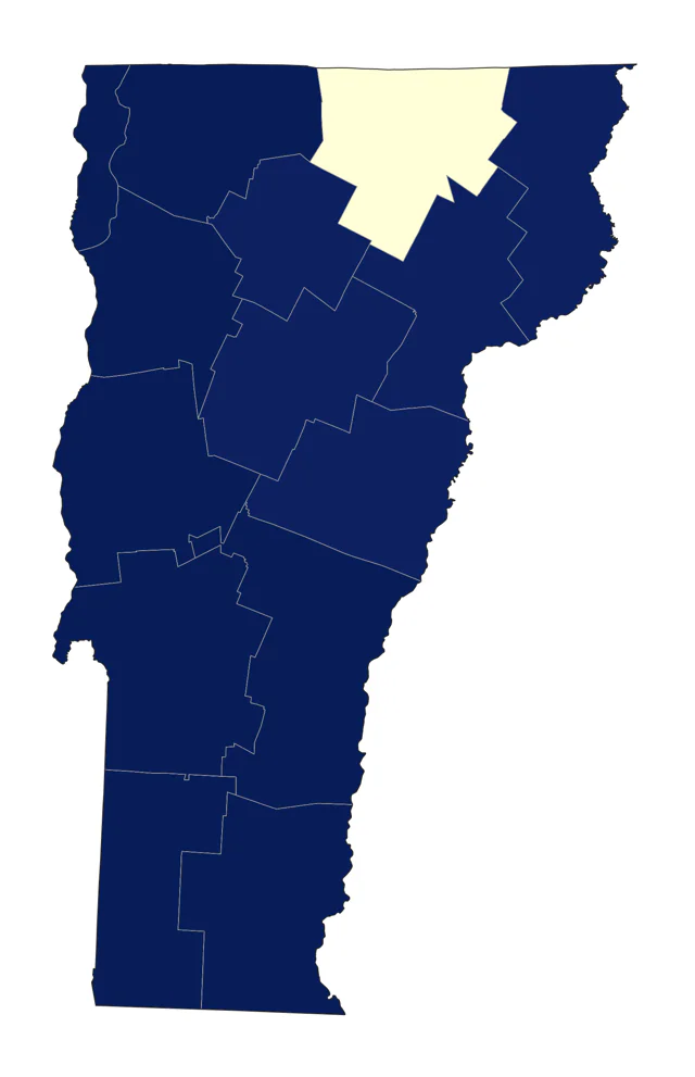 Yellow-billed Cuckoo county map