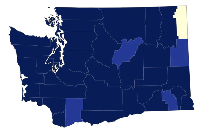 American Herring Gull county map