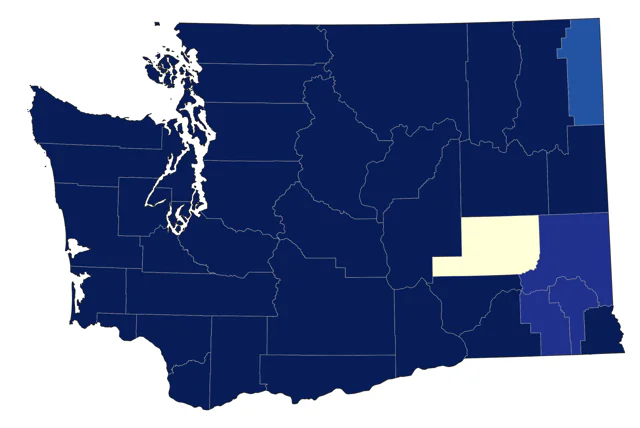 Anna's Hummingbird county map