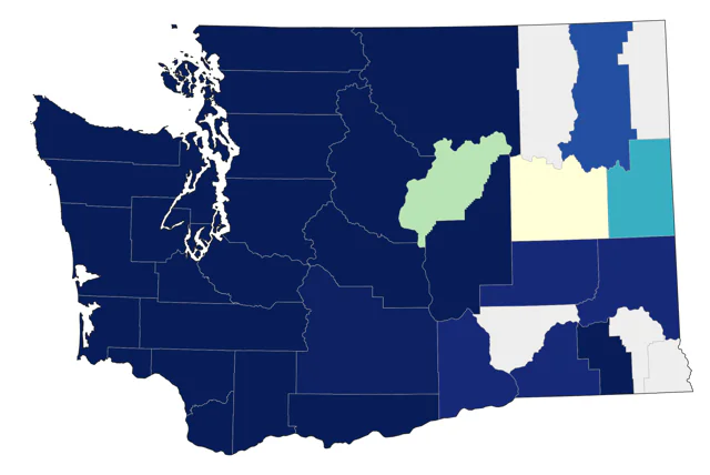 Band-tailed Pigeon county map