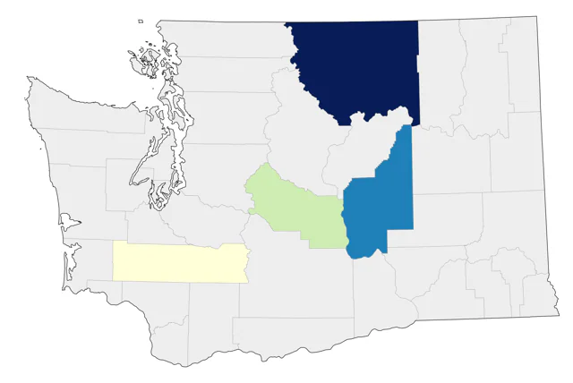 Bay-breasted Warbler county map