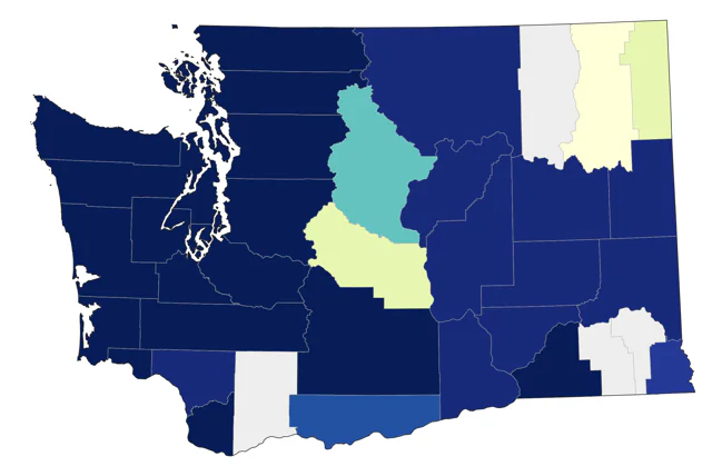 Black-bellied Plover county map