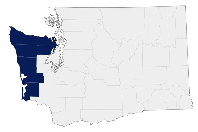 Black-footed Albatross county map