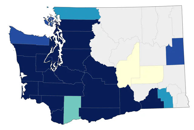 Black Phoebe county map
