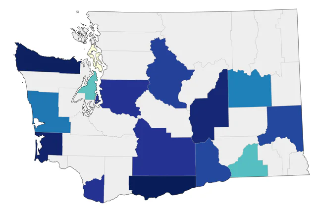 Blue-gray Gnatcatcher county map