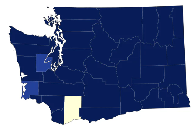Blue-winged Teal county map