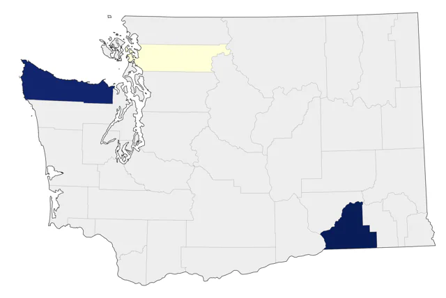 Blue-winged Warbler county map